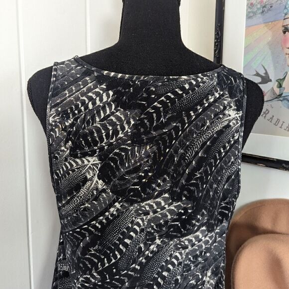 Joie Silk Top SM Feather Dark Swan Romantic Whimsigoth Fairy Grunge Mobwife - Picture 9 of 12